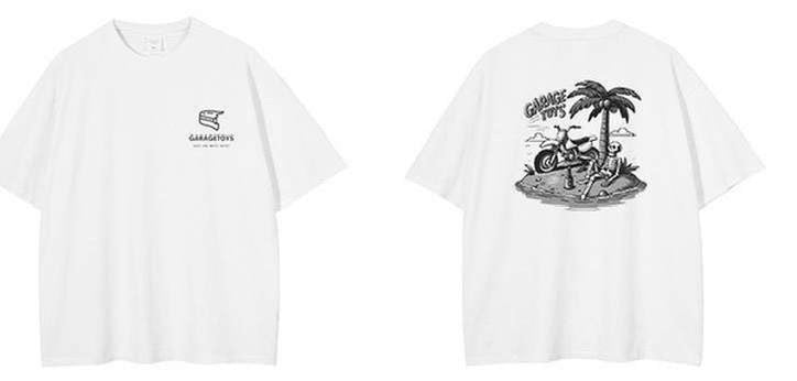 GarageToys Shirt Beach Design White